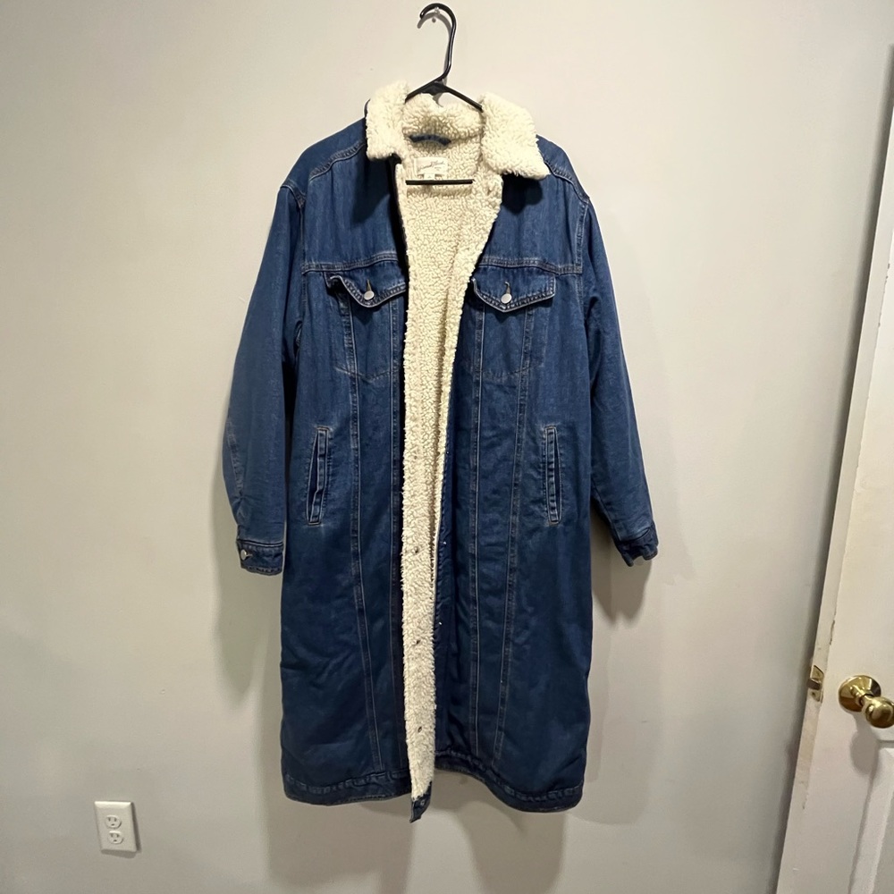 Women's Sherpa Denim Trucker Jacket